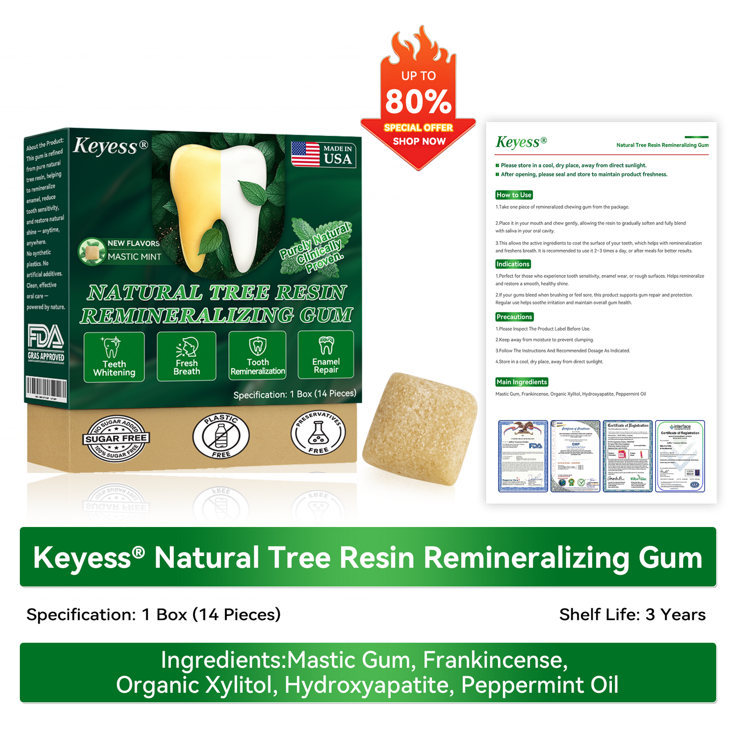 𝑂𝑓𝑓𝑖𝑐𝑖𝑎𝑙 𝑆𝑡𝑜𝑟𝑒👩‍⚕️🎁|𝐾𝑒𝑦𝑒𝑠𝑠® 𝑁𝑎𝑡𝑢𝑟𝑎𝑙 𝑇𝑟𝑒𝑒 𝑅𝑒𝑠𝑖𝑛 𝑅𝑒𝑚𝑖𝑛𝑒𝑟𝑎𝑙𝑖𝑧𝑖𝑛𝑔 𝐺𝑢𝑚🦷(Last 30 minutes of the limited-time offer!)